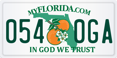 FL license plate 0540GA