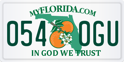FL license plate 0540GU