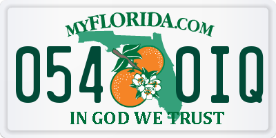 FL license plate 0540IQ