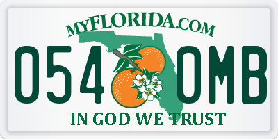 FL license plate 0540MB