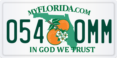 FL license plate 0540MM