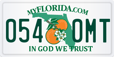 FL license plate 0540MT