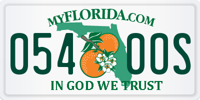 FL license plate 0540OS