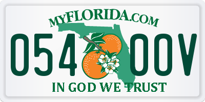 FL license plate 0540OV