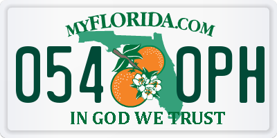 FL license plate 0540PH