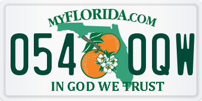 FL license plate 0540QW