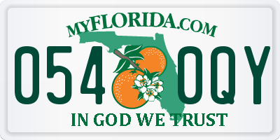 FL license plate 0540QY