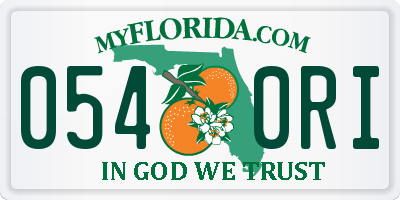 FL license plate 0540RI