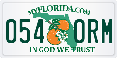 FL license plate 0540RM
