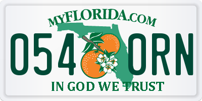 FL license plate 0540RN