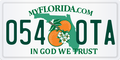 FL license plate 0540TA
