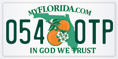 FL license plate 0540TP