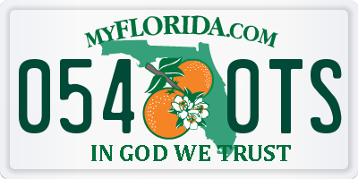 FL license plate 0540TS