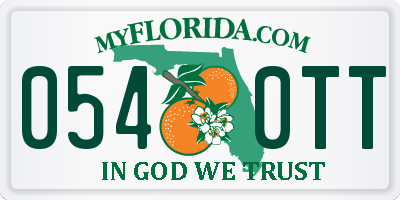 FL license plate 0540TT