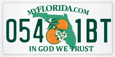 FL license plate 0541BT
