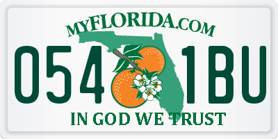 FL license plate 0541BU