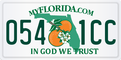 FL license plate 0541CC