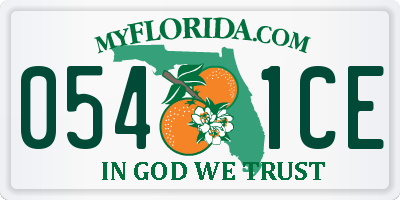 FL license plate 0541CE
