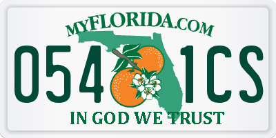 FL license plate 0541CS
