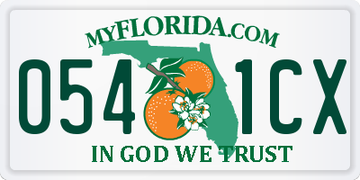 FL license plate 0541CX