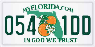 FL license plate 0541DD