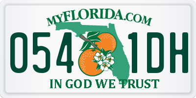 FL license plate 0541DH