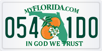 FL license plate 0541DO