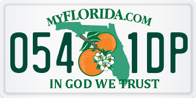 FL license plate 0541DP