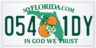 FL license plate 0541DY