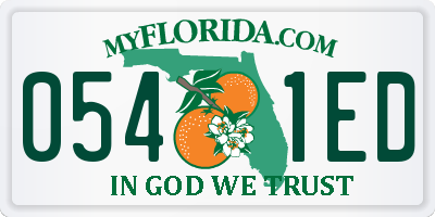 FL license plate 0541ED