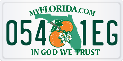 FL license plate 0541EG
