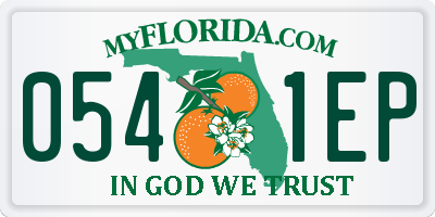 FL license plate 0541EP