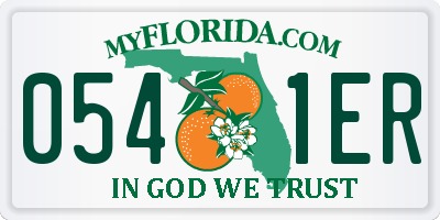 FL license plate 0541ER