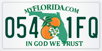 FL license plate 0541FQ
