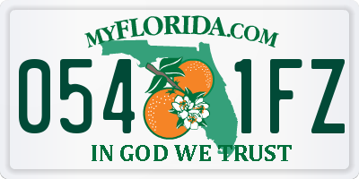 FL license plate 0541FZ