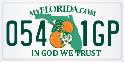 FL license plate 0541GP