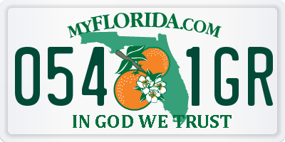 FL license plate 0541GR