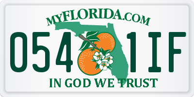 FL license plate 0541IF