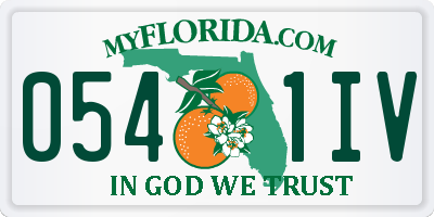 FL license plate 0541IV