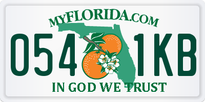 FL license plate 0541KB