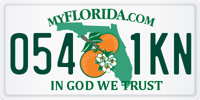 FL license plate 0541KN