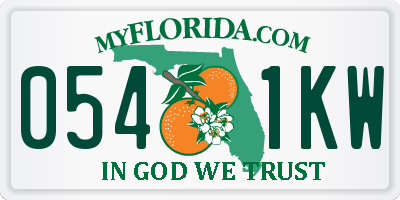 FL license plate 0541KW