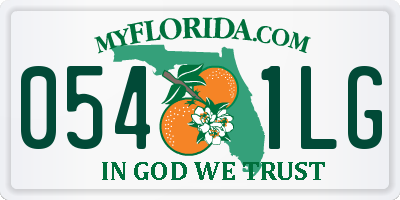 FL license plate 0541LG