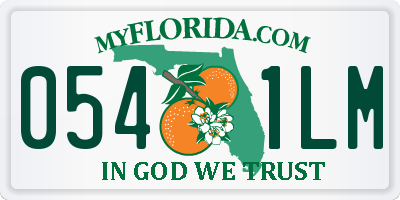 FL license plate 0541LM