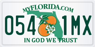 FL license plate 0541MX