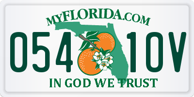 FL license plate 0541OV