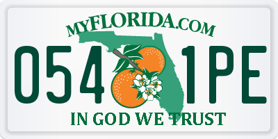 FL license plate 0541PE