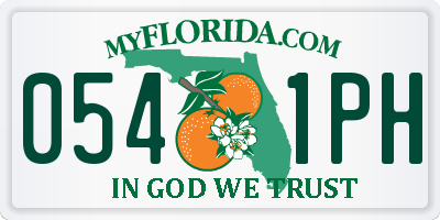 FL license plate 0541PH
