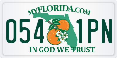 FL license plate 0541PN