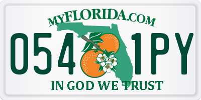 FL license plate 0541PY